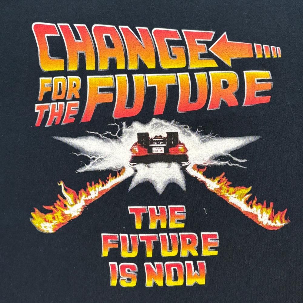Back to the Future Change For The Future Graphic T Shirt Mens Large Black - Picture 5 of 10